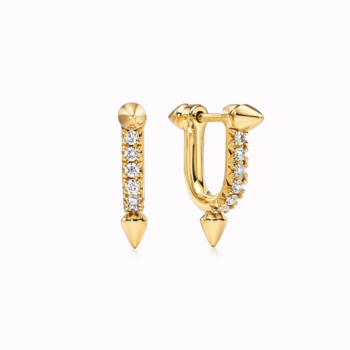 Small Earrings In Gold with Diamond